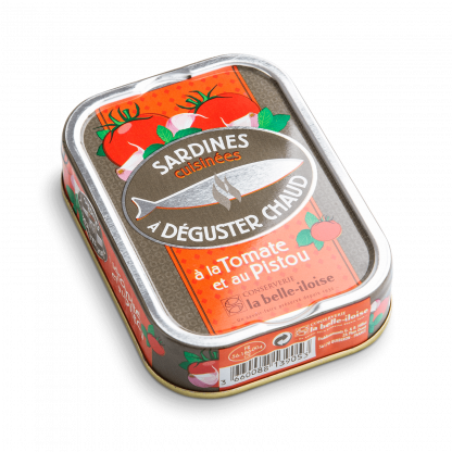 Belle Illoise sardines with tomato and pesto sauce 115gr