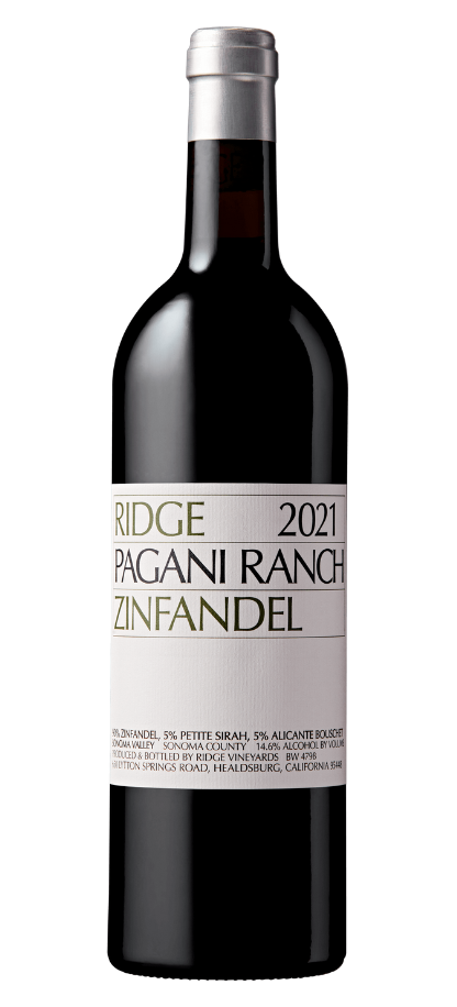 Ridge Vineyards Pagani Ranch Zinfandel Sonoma 2021